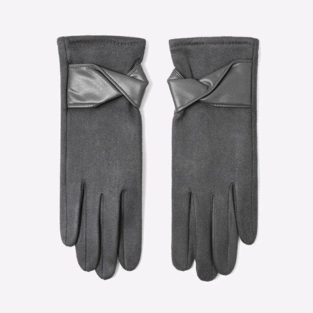 1 Paire De Gants D'Hiver Élégants En Daim Et Cuir Image4