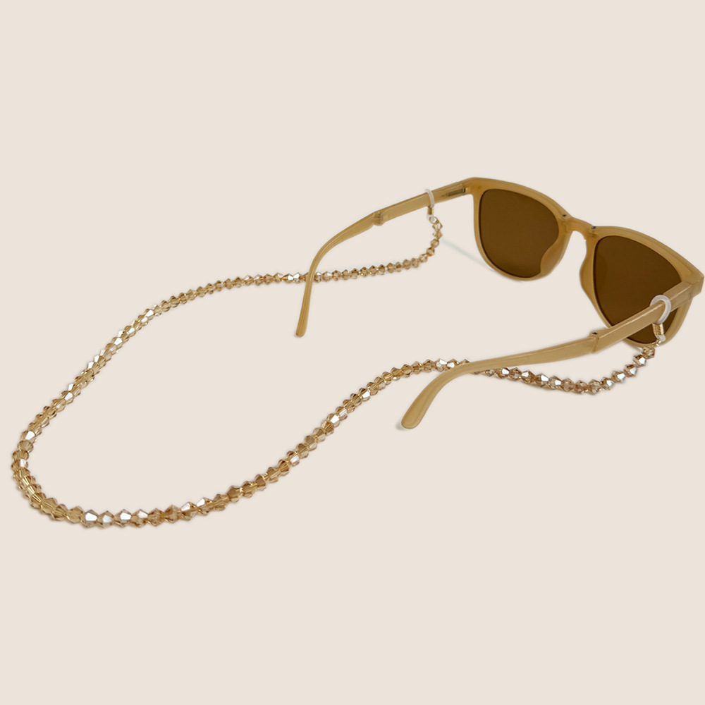 Chaînes De Lunettes De Soleil Unisexes En Perles De Couleur Unie Et De Verre Multicolores, Collection Simple Series Daily Image4