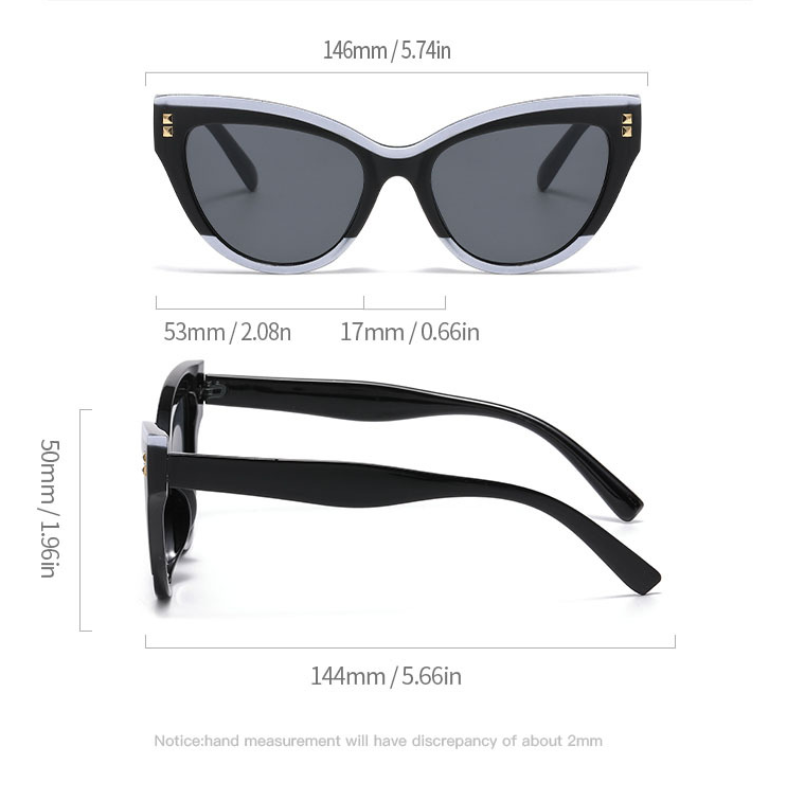 Lunettes De Soleil Rétro Simple Series, Couleur Unie, Imprimé Léopard Et Papillon Multicolores h5Image2
