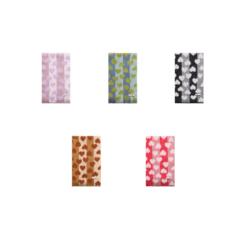 Écharpes D'Hiver Pour Femmes En Laine Multicolore Sweet Heart De La Série Romantic Image3