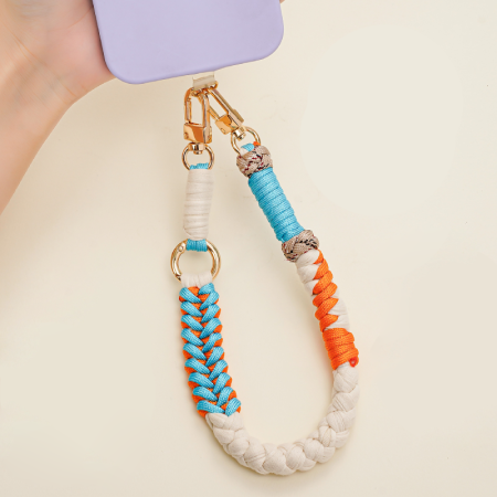 Chaîne de téléphone Simple Series Casual Twist en coton tissé multicolore 2