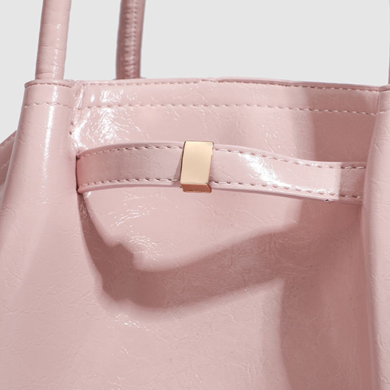 Sac Oreiller Femme Style Minimaliste Avec Finitions Métalliques, Couleur Unie h5Image6