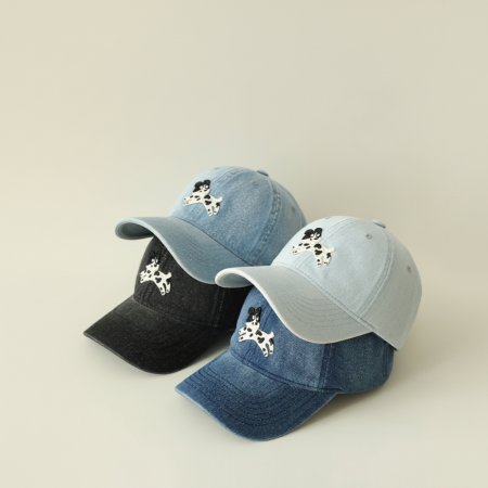 Chapeaux en coton à motif de chiots de la série Simple