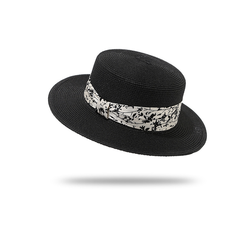Chapeaux De Paille Pour Femmes En Raphia Torsadé, Coloris Uni, De La Collection Simple Series Daily Flower 