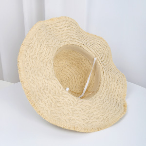 Chapeaux De Paille Tressés En Raphia À Motif Floral, Collection Simple Series Vacation, Pour Femmes h5 Image5