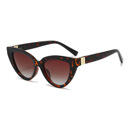 Lunettes de soleil unisexes Simple Series Daily à imprimé léopard et dégradé de couleurs.