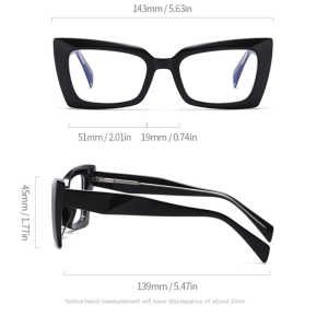 Lunettes De Vue Unisexes Simple Series Rétro Forme Irrégulière Imprimé Léopard Dégradé h5 Image2