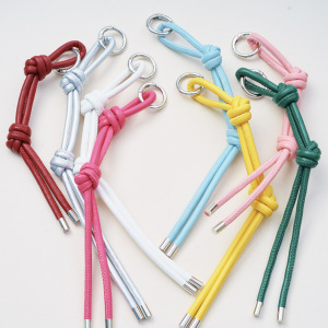 Breloques De Sac Torsadées En Pu, Couleur Unie, Série Simple h5 Image2