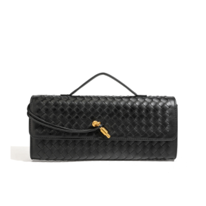 Sac À Main Pour Femme Style Old Money, Tissé Uni, Patchwork À Carreaux, En Pu, À Ouverture Est-Ouest h5 