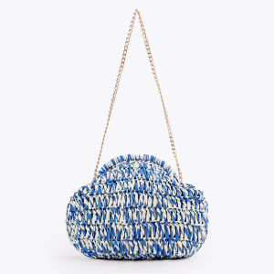 Sac Rond Femme En Raphia Tissé Multicolore Style Vacances h5 Image2