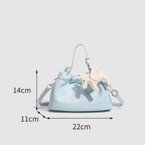 Sac Seau Minimaliste À Motif Animalier Uni Et Froncé Pour Femme h5 Image2