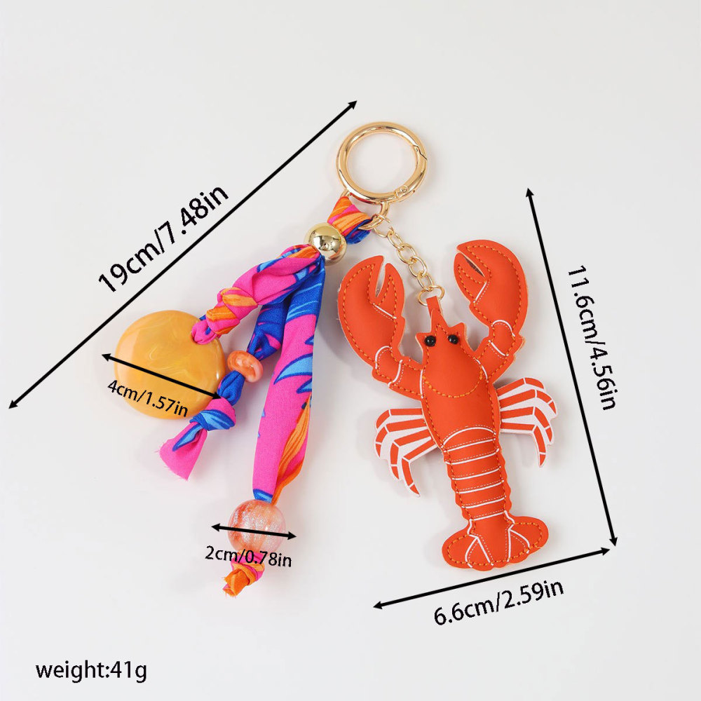 Porte-Clés De Sac En Pu De Qualité Supérieure, Collection Simple, Motif Animaux De Vacances Et Style Océanique 