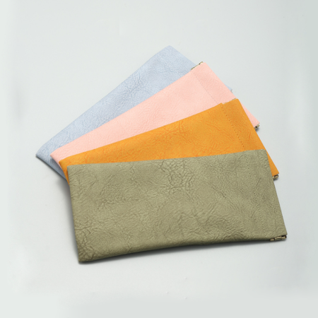 Étui à lunettes de soleil en cuir uni Simple Series Daily