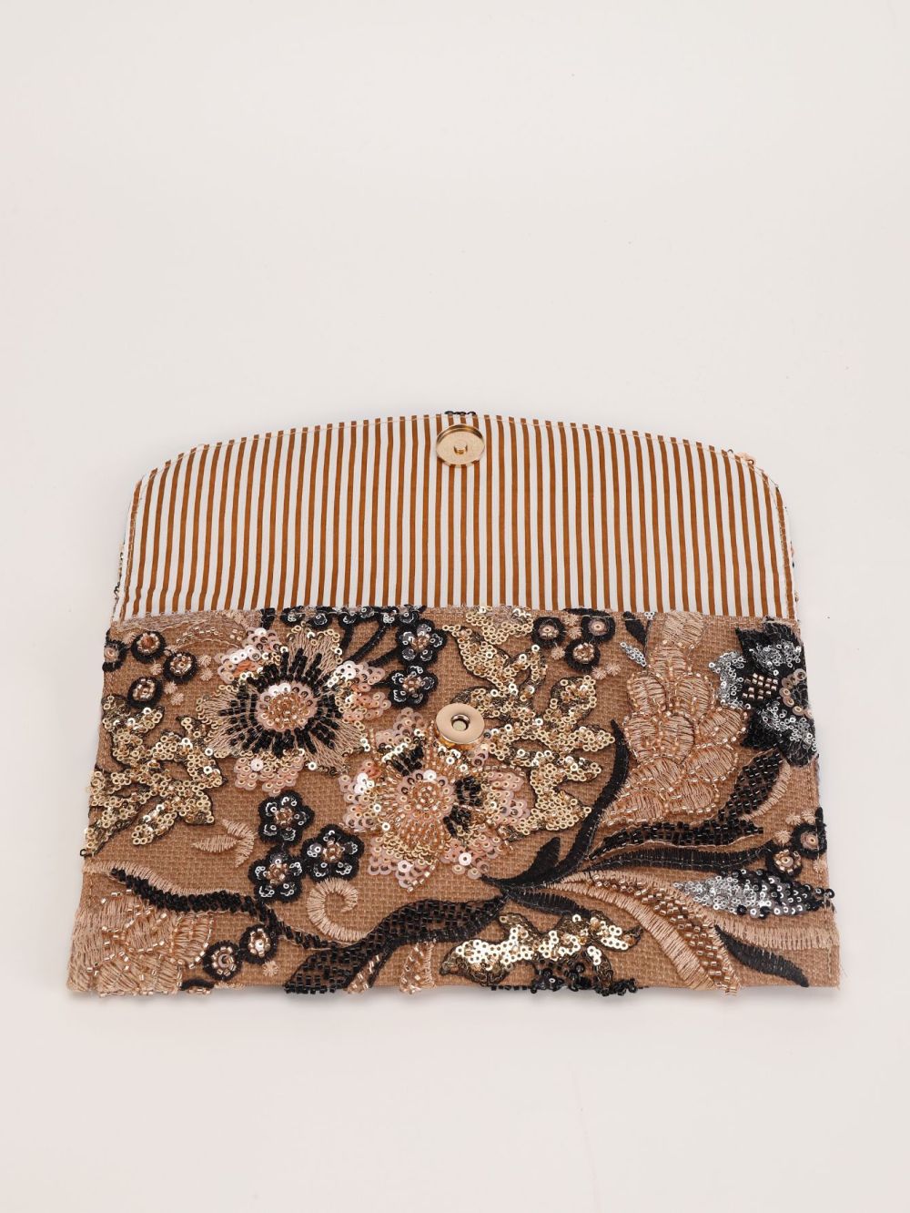 Sac Carré Pour Femme En Tissu À Fleurs Brodées De Sequins, Style Soirée h5Image3