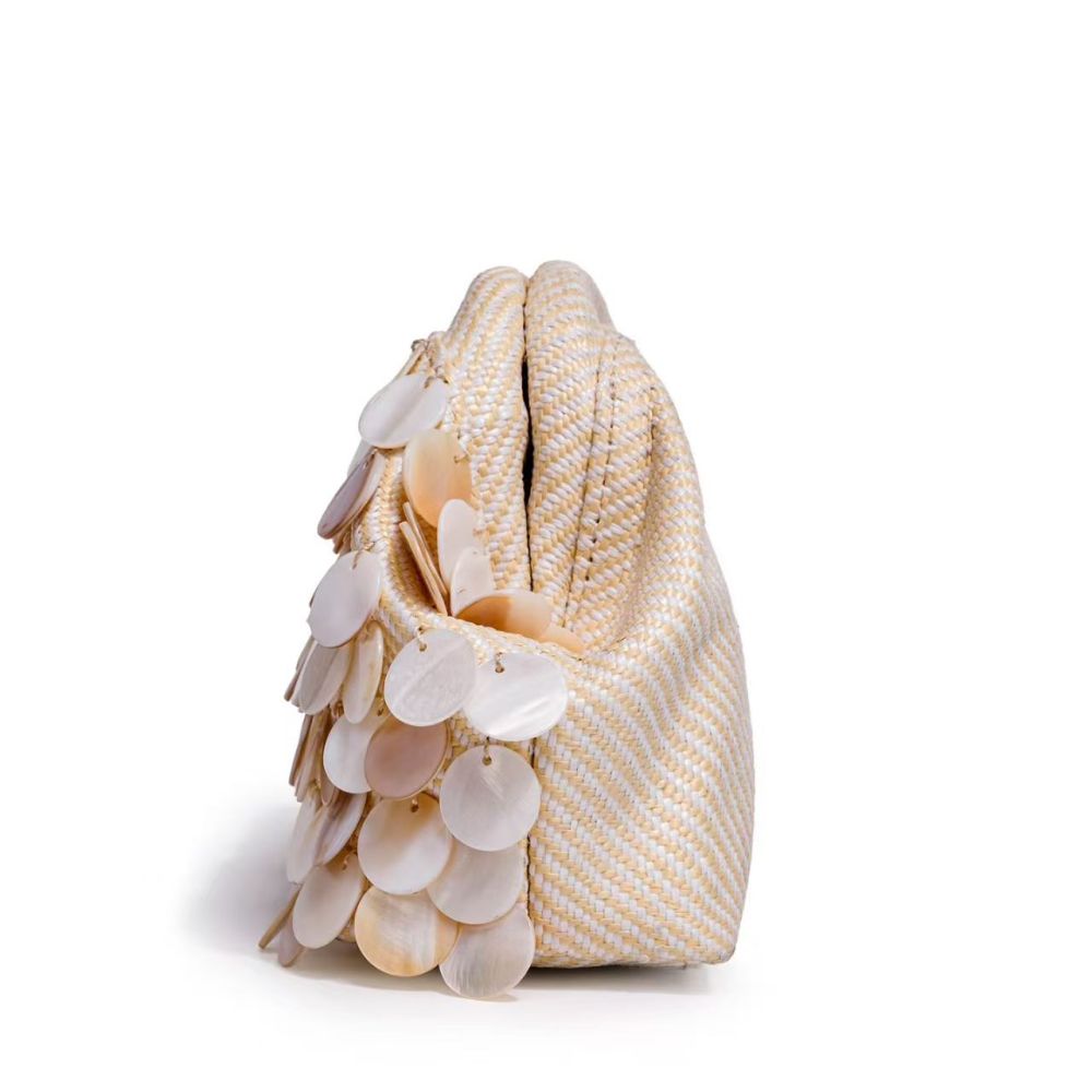 Sac À Oreiller Pour Femme, Style Soirée, Couleur Unie, Tissé, Motif Coquillages. Image9