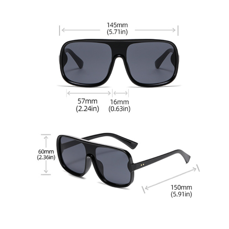 Lunettes De Soleil Unisexes Simple Series, Décontractées, Unies Et Dégradées Image2