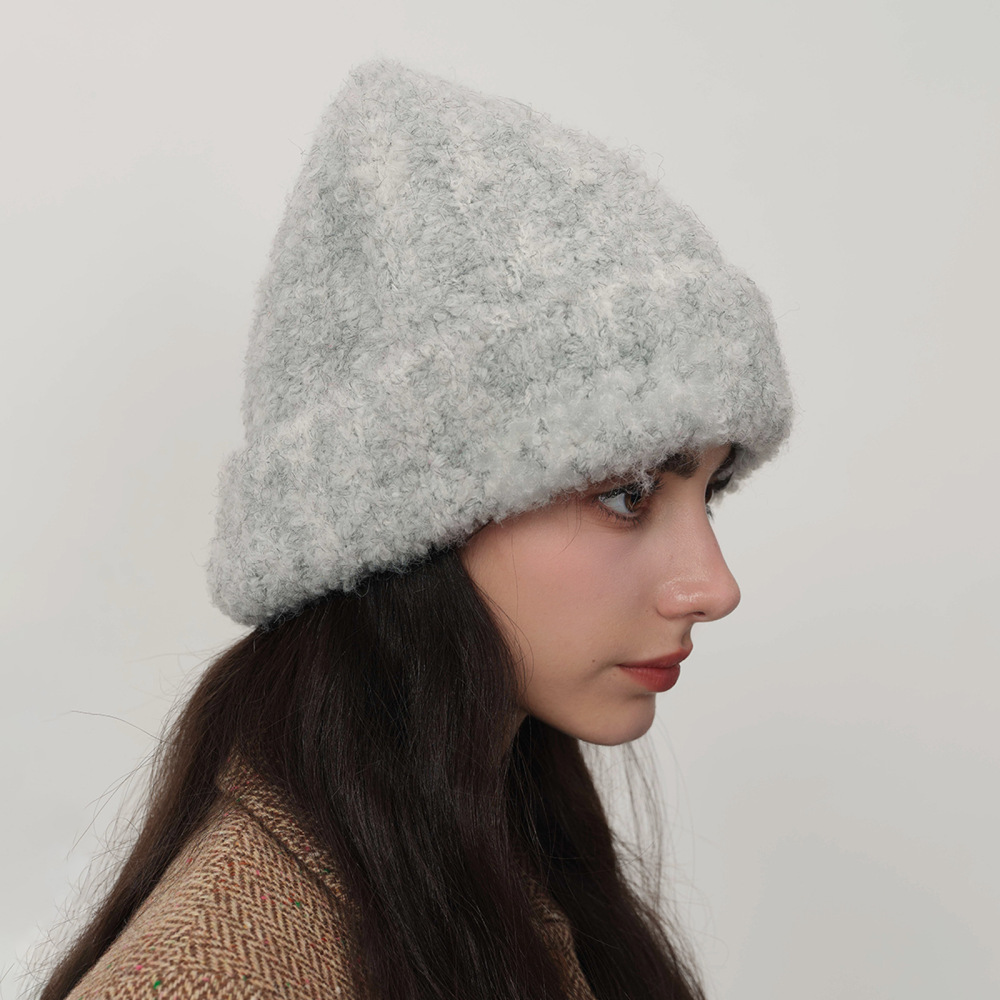 Chapeaux En Laine À Pois Unis Pour Femmes De La Collection Simple Series Daily h5Image2