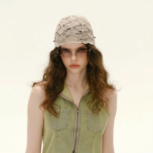 Chapeaux Tissés Ajourés De Couleur Unie De La Série Simple h5 Image3