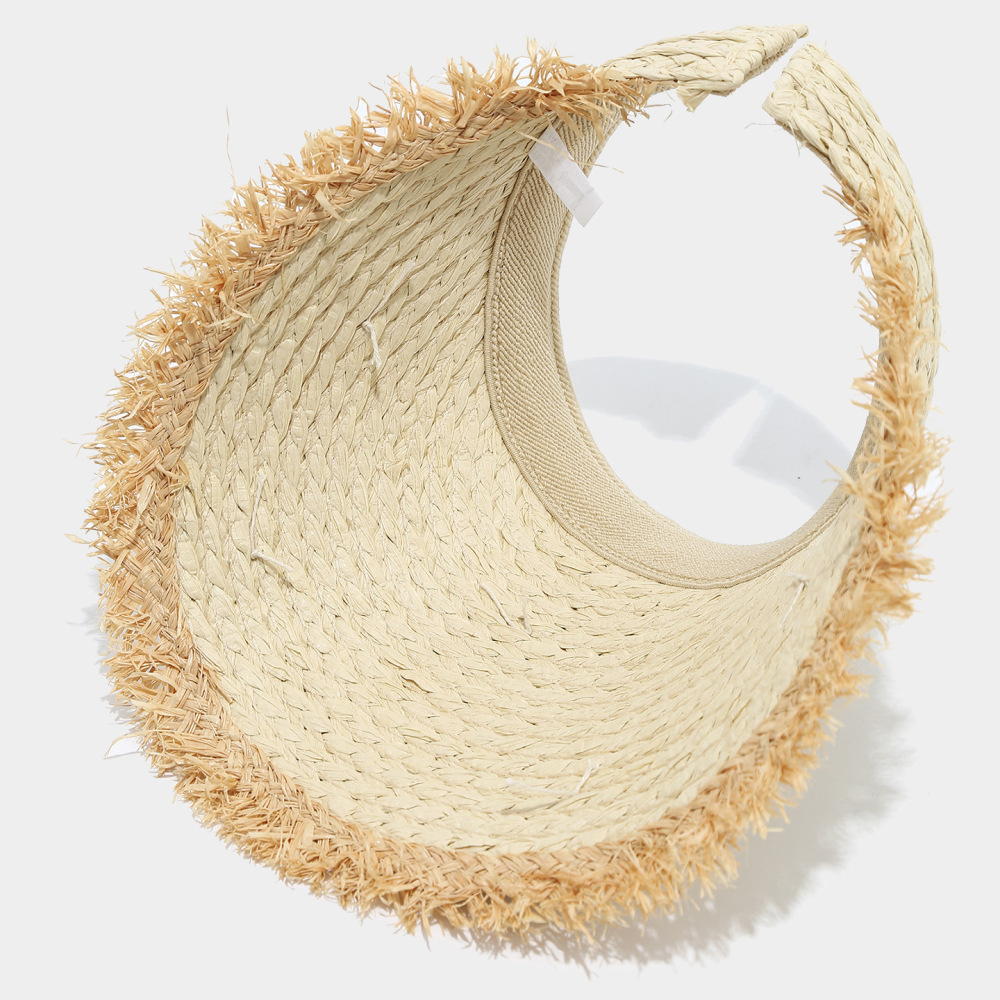 Chapeaux Pour Femmes En Raphia Tissé, Couleur Cerise Unie, Avec Nœud Floral Décontracté Et Style Simple, Collection Simple Series h5Image7