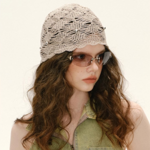 Chapeaux Tissés Ajourés De Couleur Unie De La Série Simple h5 Image2