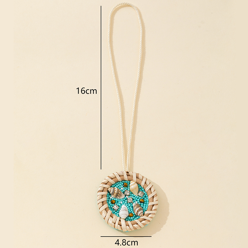Collection Luxueuse De Bijoux De Sac Pour Femme, Style Vacances Océanique, Perles, Fil Tressé, Rotin Et Strass 