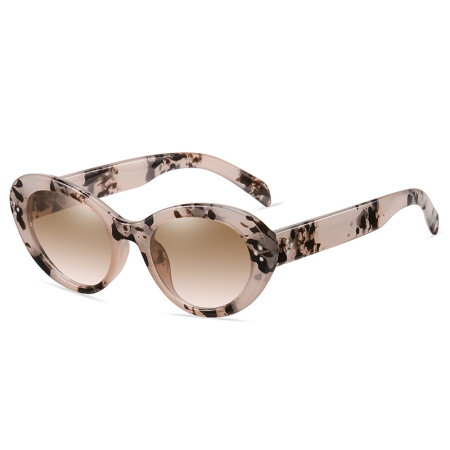 Lunettes de soleil rétro Simple Series à imprimé léopard uni