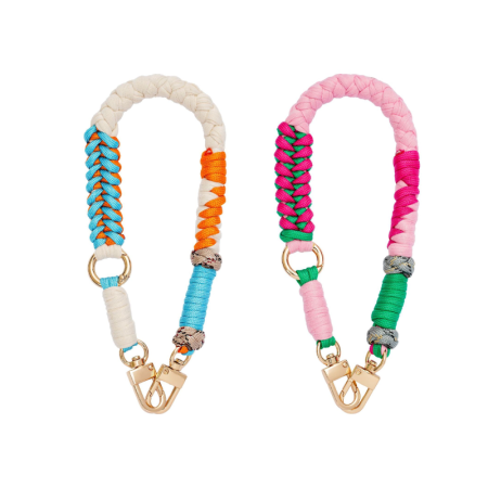Chaîne de téléphone Simple Series Casual Twist en coton tissé multicolore