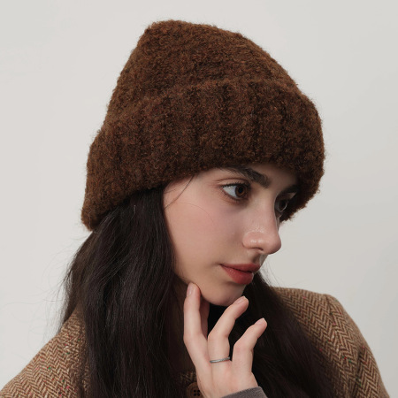 Chapeaux en laine à pois unis pour femmes de la collection Simple Series Daily