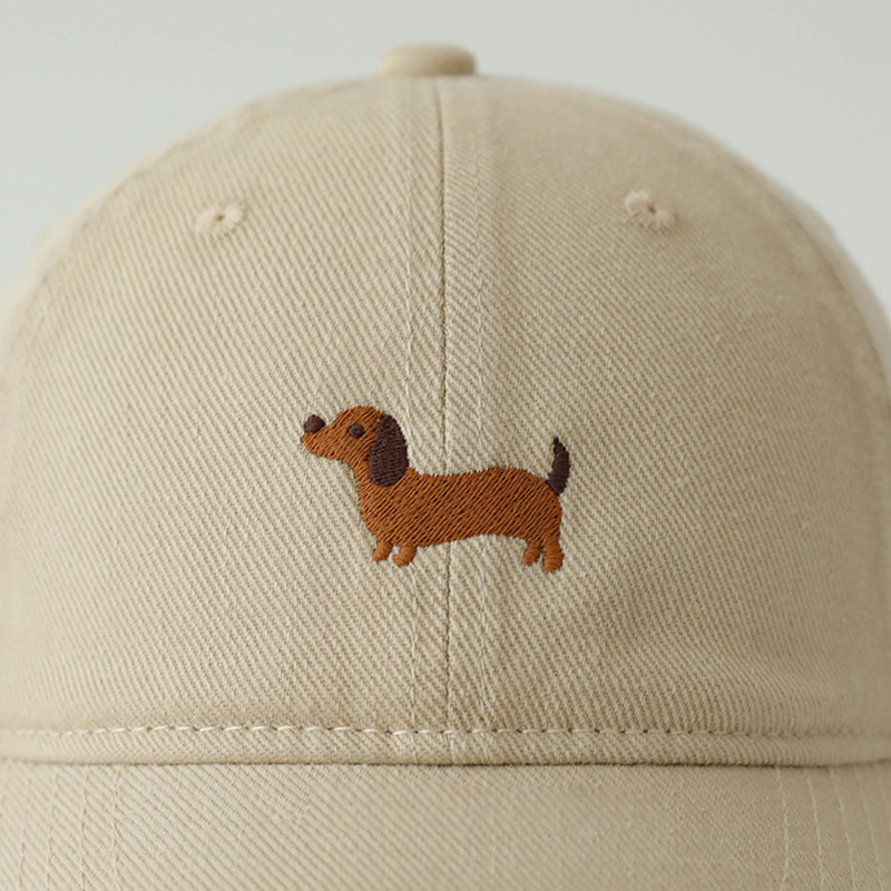 Casquette De Baseball Unisexe En Coton À Motif Teckel, Collection Simple Series. h5Image3