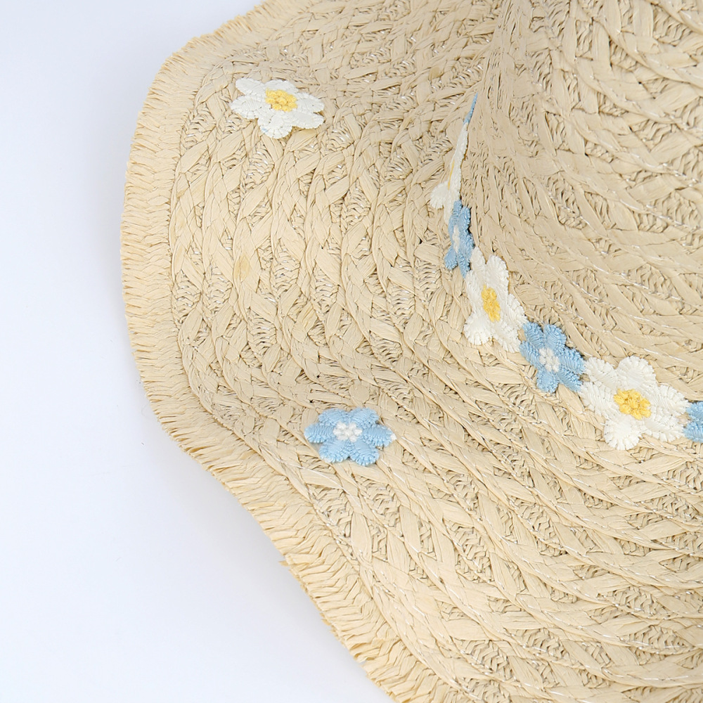 Chapeaux De Paille En Raphia Pour Femmes, Collection Simple Sweet Flower Image4
