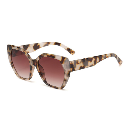 Lunettes de soleil rétro Simple Series, couleur unie, imprimé léopard, rayures dégradées