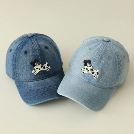 Chapeaux en coton à motif de chiots de la série Simple 2
