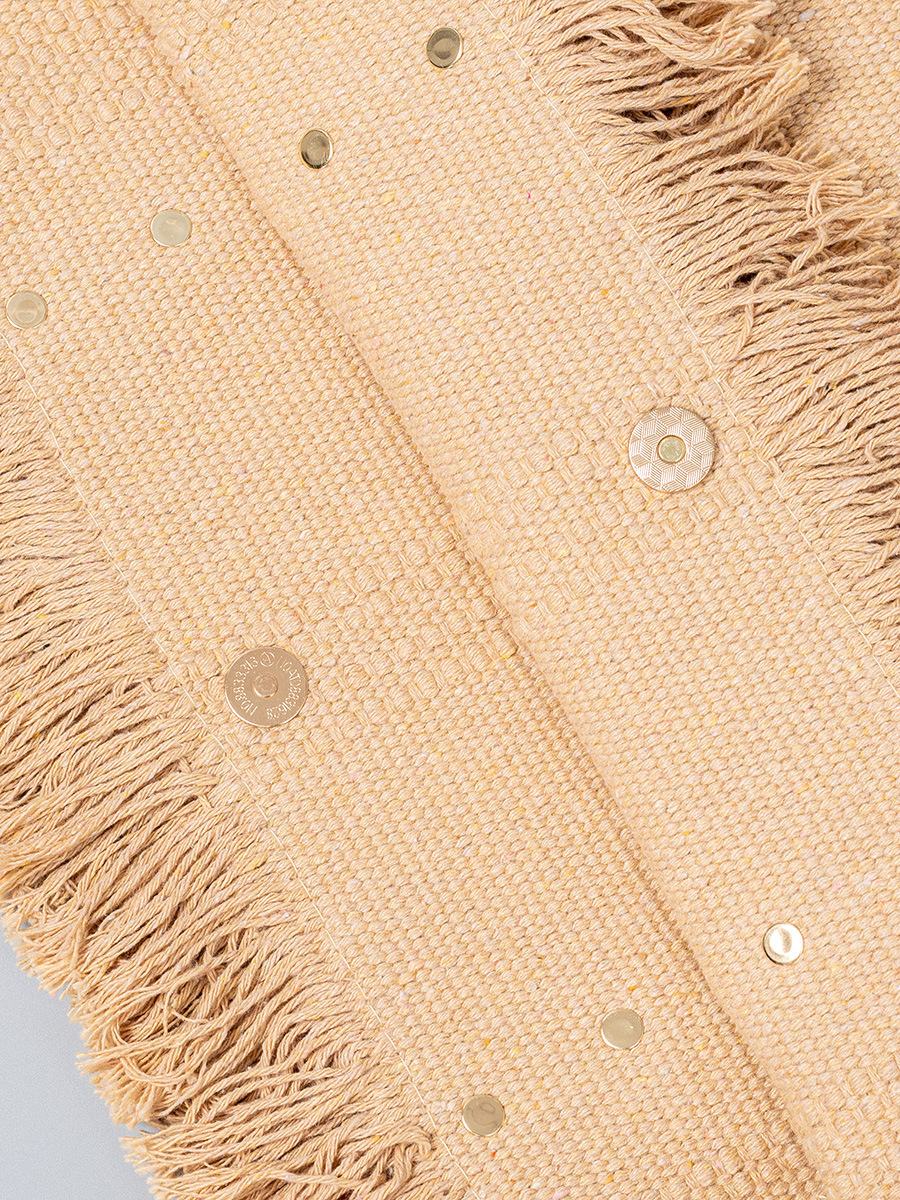 Sac Cabas Femme En Toile Unie À Pompons, Style Décontracté h5Image6