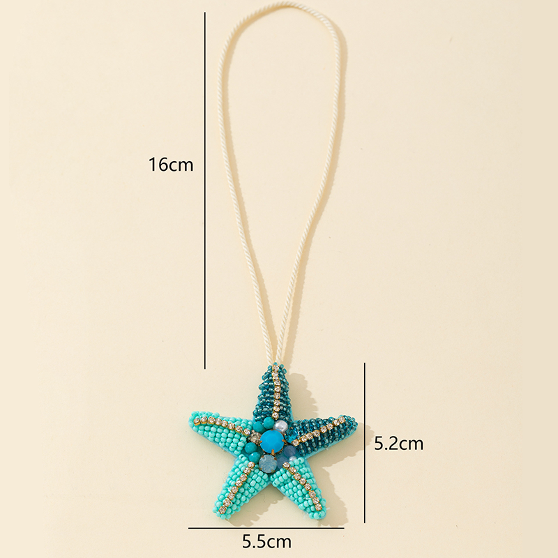 Collection Luxe Vacances Style Océanique Perles Étoile De Mer Breloques De Sac À Main Femme En Plastique
