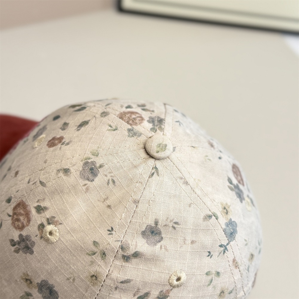 Casquette De Baseball Femme Simple Series Retro Flower Letter En Polyester Multicolore Image5