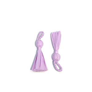Breloques De Sac En Raphia Tissé À Pompons, Couleur Unie, De La Série Ethnique h5 