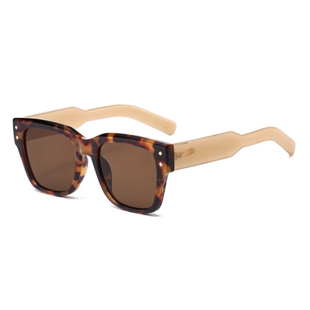 Lunettes de soleil rétro Simple Series, couleur unie, forme géométrique