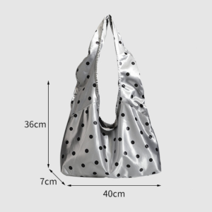 Sac Cabas À Pois Froncés Style Parisien Chic Pour Femme h5 