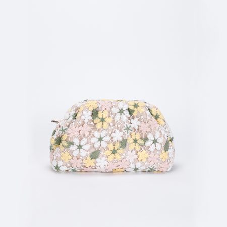 Sac à oreiller pour femme en tissu brodé à fleurs style vacances 2