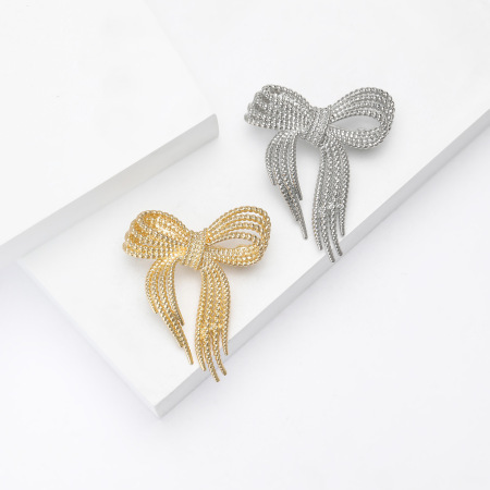 Broches en strass à nœud papillon simple de la série Luxueuse