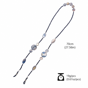Chaînes De Lunettes De Soleil Simples, Rétro, Couleur Unie, Perles, Coquillages, Coquillages Marins h5 