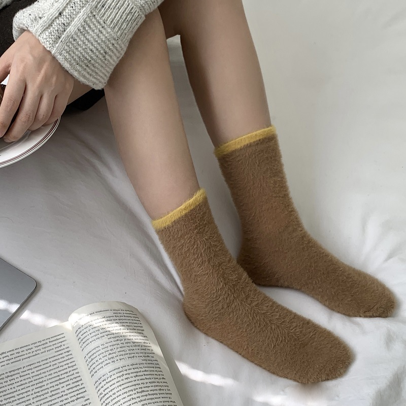 Chaussettes Mi-Mollet À Motifs De Couleurs Basiques 