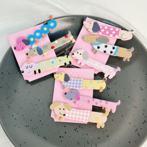 Pinces À Cheveux En Plastique De Couleurs Assorties, Collection Simple Series Cute Animal Cartoon h5 Image2