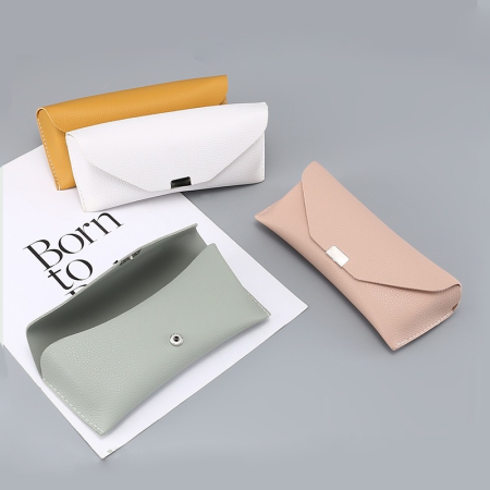 Étui à lunettes de soleil Simple Series Daily couleur unie en PU