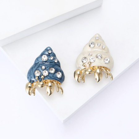 Broches en alliage et strass style océanique, collection luxueuse