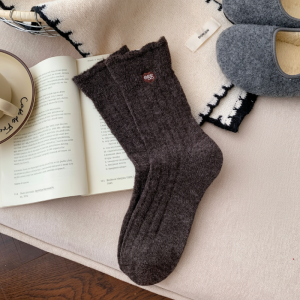 Chaussettes Mi-Mollet Basiques À Rebond Léger, Couleur Unie h5 Image2