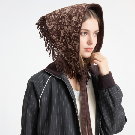 Écharpes d'hiver pour femmes en laine à motif cachemire, pompons et pompons, de style bohème et de couleurs variées, collection ethnique