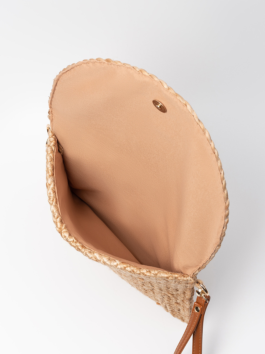 Sac Carré Pour Femme En Lin Tissé À Pompons Multicolores Style Vacances h5Image7