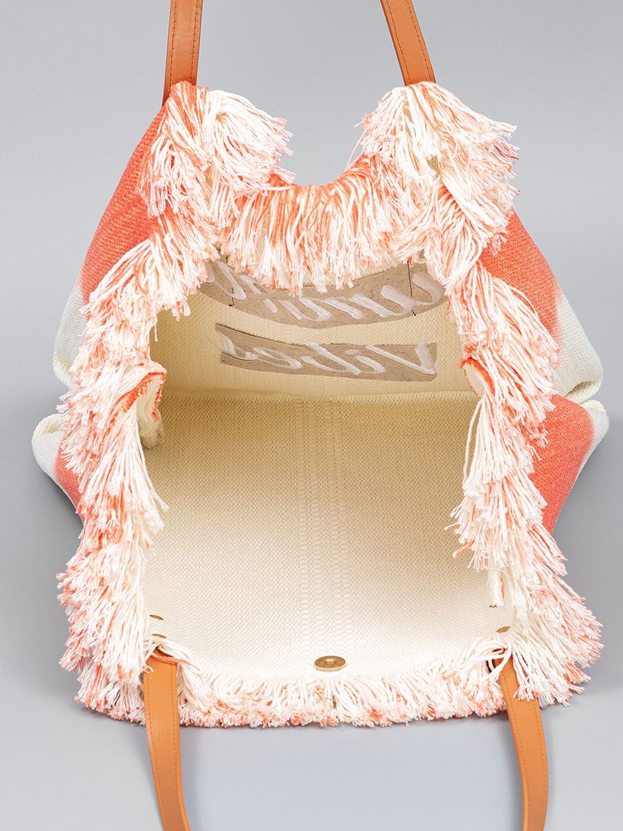 Sac Cabas Femme En Tissu Dégradé De Couleurs, Style Décontracté, Avec Lettres Brodées. Image4