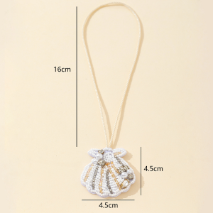 Collection Luxueuse De Bijoux De Sac Pour Femme, Style Océanique, Perles De Coquillage, Perles Artificielles Et Strass. h5 